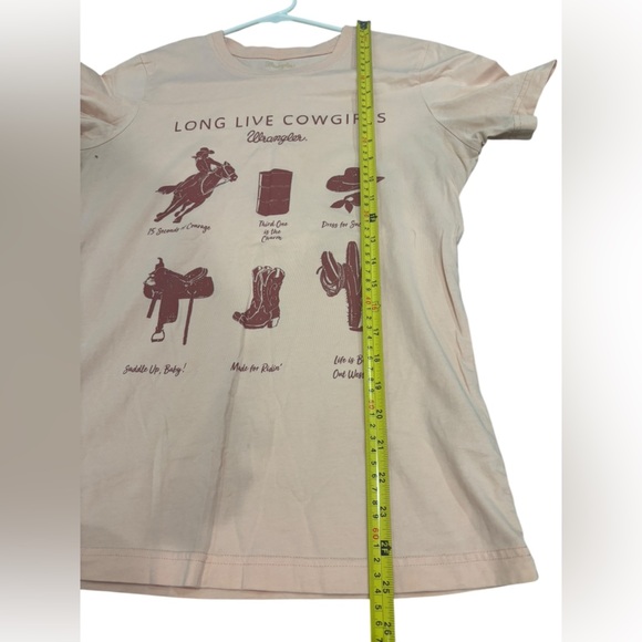 Wrangler “Long Live Cowgirls” Tee Rodeo Western Cowgirl Graphic Tee S - Picture 5 of 6